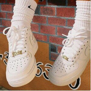 Sneaker Charm Buckle, Lace Charm, Air Force, Shoe Accessories, 18k Gold Plated